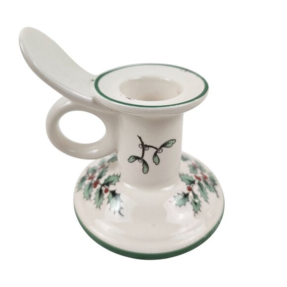 Spode Christmas Tree Candle Stick Holders Finger Loop England S2234-C Retired - Picture 5 of 8